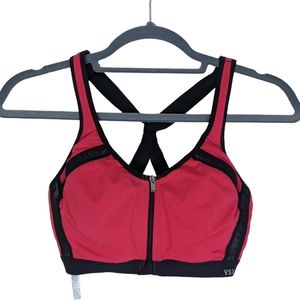 VSX Sport Victoria's Secret hot pink black underwire sports bra athleisure